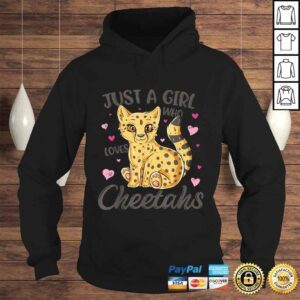 Hoodie Just A Girl Who Loves Cheetahs Women Cheetah Cat Lover Gift TShirt