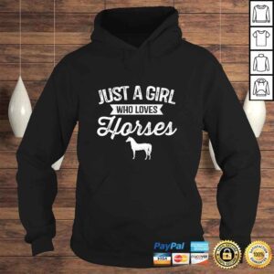 Hoodie Just A Girl Who Loves Horses Horseback Riding Lover Shirt