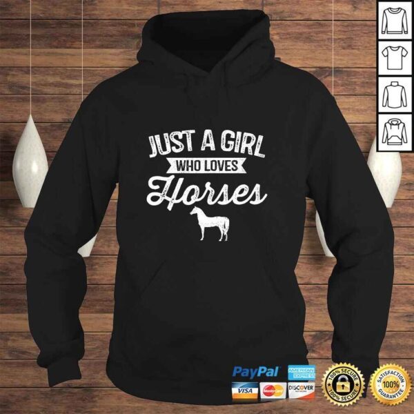 Just A Girl Who Loves Horses Horseback Riding Lover Shirt - Image 4