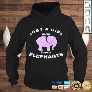 Hoodie Just A Girl Who Loves Purple Elephants Gift TShirt