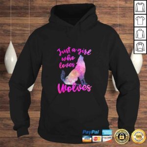 Hoodie Just A Girl Who Loves Wolves Watercolor Wolf Art