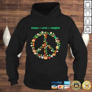 Hoodie Kawaii Vegetables Peace Sign Funny Gift for Vegetarian Vegan Tee Shirt