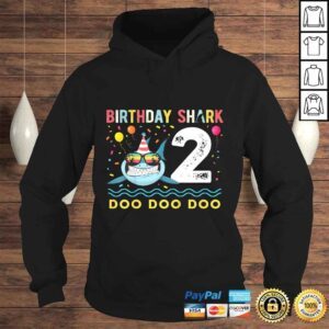 Hoodie Kids 2 Year Old Birthday Shark Boys and Girls TShirt Gift