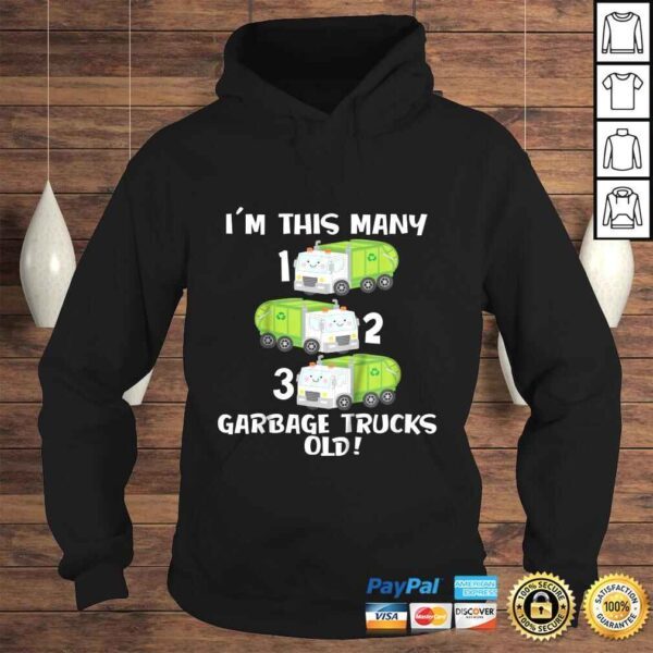 Kids 3rd Birthday Cute Garbage Truck Counting 123 Tee Toddlers - Image 4