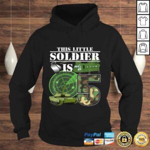 Hoodie Kids 5 Year Old Soldier Birthday Shirt Military Camo 5th Gift