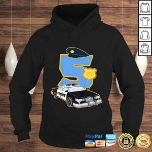 Hoodie Kids 5th Birthday Police Shirt 5 Years Old Officer Car Costume Gift TShirt