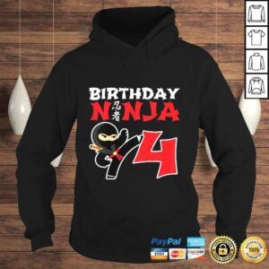 Hoodie Kids Birthday Ninja Shirt 4 Year Old Ninja Birthday Party Theme