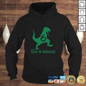 Hoodie Kids Dinosaur 6th Birthday Boy Shirt Sixasaurus TShirt