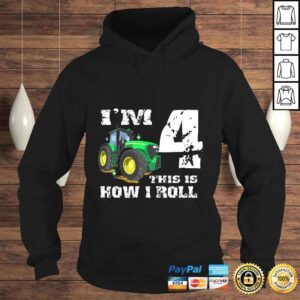 Hoodie Kids Im 4 Farm Barnyard Tractor 4th Birthday Party Shirt