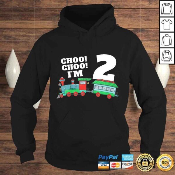 Kids Im Two Train 2nd Birthday Shirt Boy Toddler 2 Train Gift - Image 4