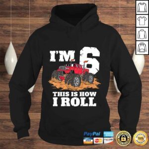 Hoodie Kids Monster Truck 6th Birthday Shirt Boy 6 Year Old Gift Tee