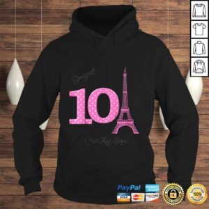 Hoodie Kids Paris Theme 10th Birthday Gift Top