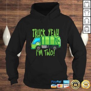 Hoodie Kids Truck Yeah Im Two Garbage Truck for 2 Year Birthday Tshirt