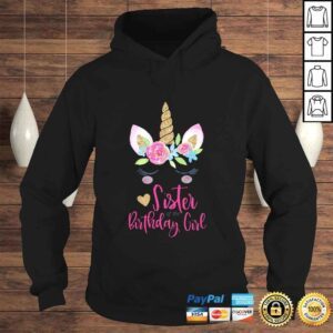 Hoodie Kids Unicorn Sister of the Birthday Girl Shirt Matching Party Tee