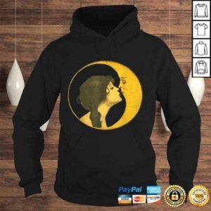 Hoodie Kiss the Man On The Moon Vintage Art Celestial Shirt Gift