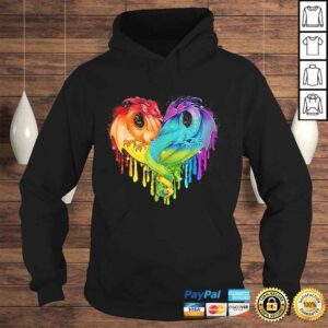 Hoodie LGBT Dragon Heart Rainbow Heart Dragon LGBT pride Tee TShirt