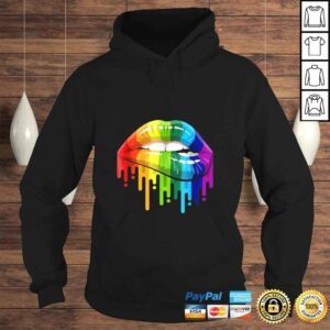 Hoodie LGBT Gay Homosexual Lesbian Rainbow Lips Pride Shirt