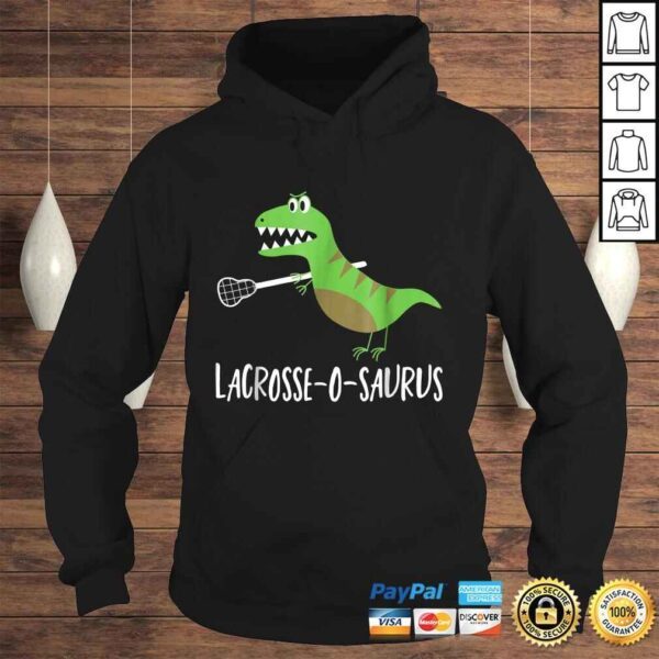 Lacrosse Shirt Lax Player Dinosaur Dino Lover Sport Gift - Image 4