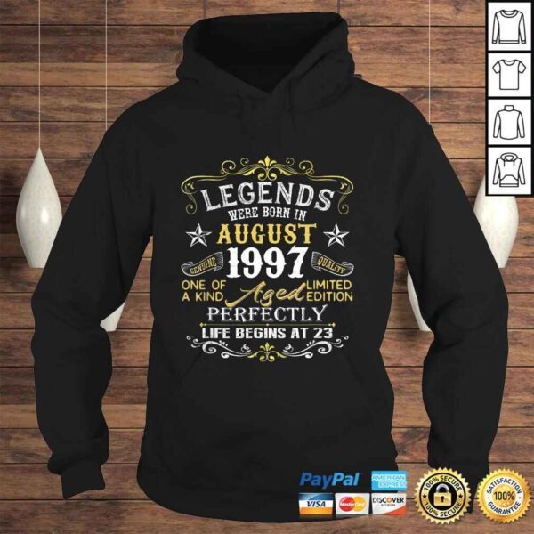 Legends Were Born In August 1997 23rd Birthday Tee T-Shirt - Image 4