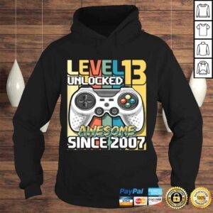 Hoodie Level 13 Unlocked Awesome 2007 Video Game 13th Birthday Shirt