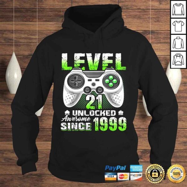 Level 21 Unlocked Awesome Since 1999 Video Game 21st Bday Shirt - Image 4