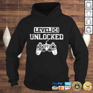 Hoodie Level 4 Unlocked Vintage Shirt Celebrate 4th Wedding