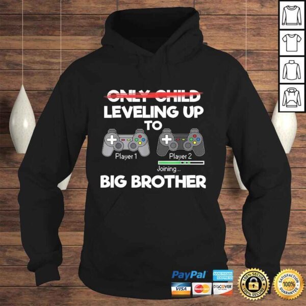 Leveling Up to Big Brother Promoted to Big Bro Gift Brothers TShirt - Image 4