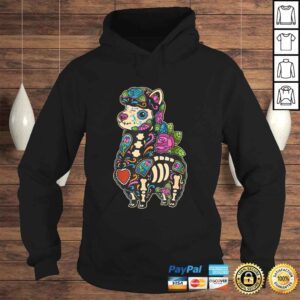 Hoodie Llama Sugar Skull Mexico Alpaca Calavera Dia De Los Muertos Tshirt