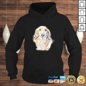 Hoodie Long Hair Dachshund Gifts Cute Doxie Wiener Dog Lover VNeck TShirt