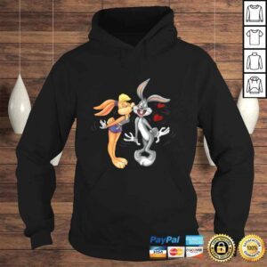 Hoodie Looney Tunes Bugs and Lola Kiss Valentines Day Shirt