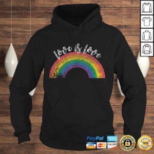 Hoodie Love Is Love Shirt Gay Pride Shirt Vintage Rainbow LGBTShirt