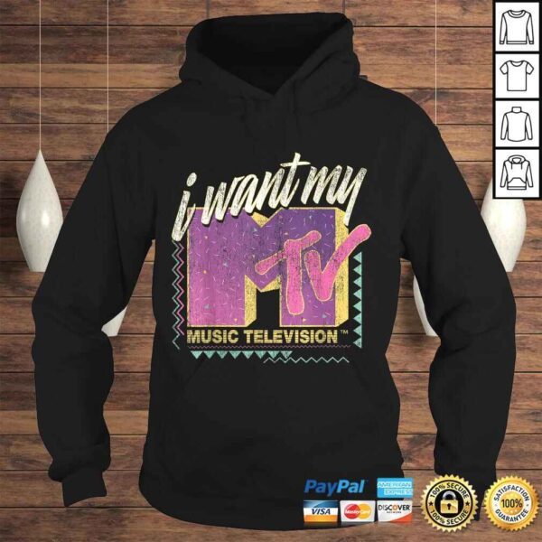 MTV I Want My MTV 90's Retro Colorful Logo Graphic T-shirt - Image 4