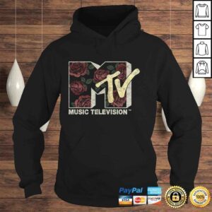 Hoodie MTV Rose Floral Music Television Logo Pullover Hoodie