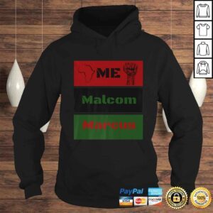 Hoodie Marcus Malcolm for Red Black and Green African Fist Shirt