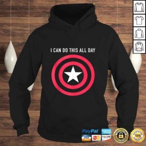 Hoodie Marvel Captain America I Can Do This All Day Vintage Shield Shirt