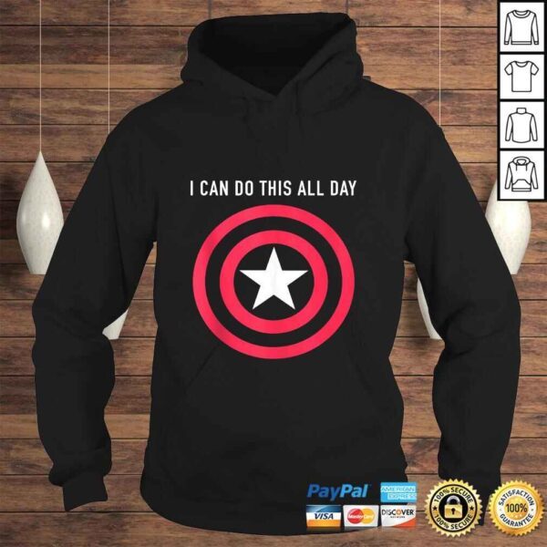 Marvel Captain America I Can Do This All Day Vintage Shield Shirt - Image 4