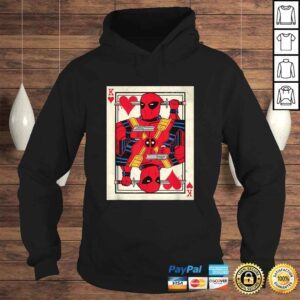 Hoodie Marvel Deadpool King of Hearts Card Graphic Gift Top