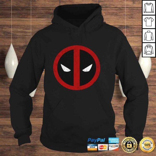 Marvel Deadpool Mask Classic Distressed Hoodie - Image 4