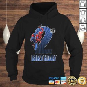 Hoodie Marvel SpiderMan Swinging 2nd Birthday Graphic Tee Shirt