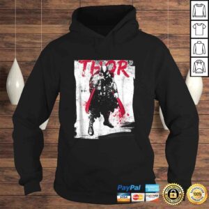 Hoodie Marvel Thor Grunge Paint Splatter Graphic Gift Top