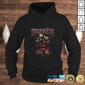 Hoodie Marvel Wolverine Wounded Claw Mark Portrait TShirt