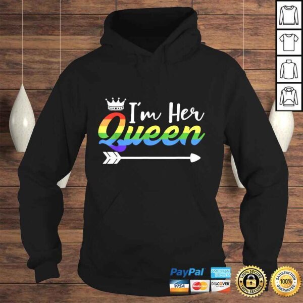 Matching Lesbian Couple Gift Her Queen Girlfriend Pride LGBTee Shirt - Image 4