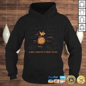 Hoodie Math a simple question of weight ratios Fun Math Lover VNeck TShirt