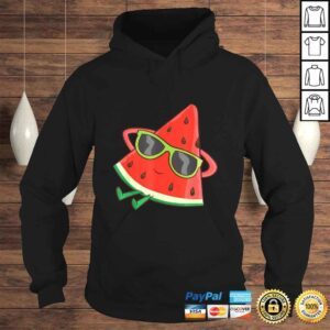 Hoodie Melon Summer Fruit Sunglasses On Watermelon TShirt