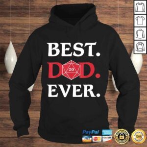 Hoodie Mens Best Dad Ever D20 Dice Fantasy Role Playing Dungeons RPG Gift Top