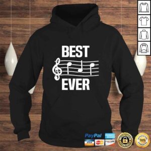 Hoodie Mens Best Dad Ever Music Shirt Notes Funny Fathers Day Gift