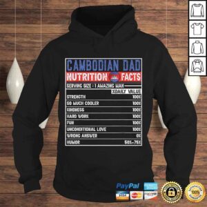 Hoodie Mens Cambodian Dad Gifts Dad Hero Nutritional Fathers Day TShirt