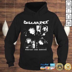 Hoodie Mens Discharge Protest and Survive TShirt