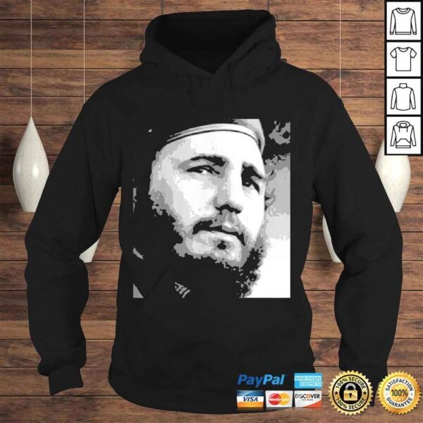 Mens Fidel Castro Cuba Vintage PortraiTShirt - Image 4