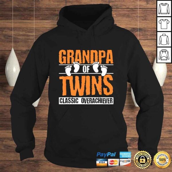 Mens Grandpa of Twins Fathers Day Shirt - Image 4